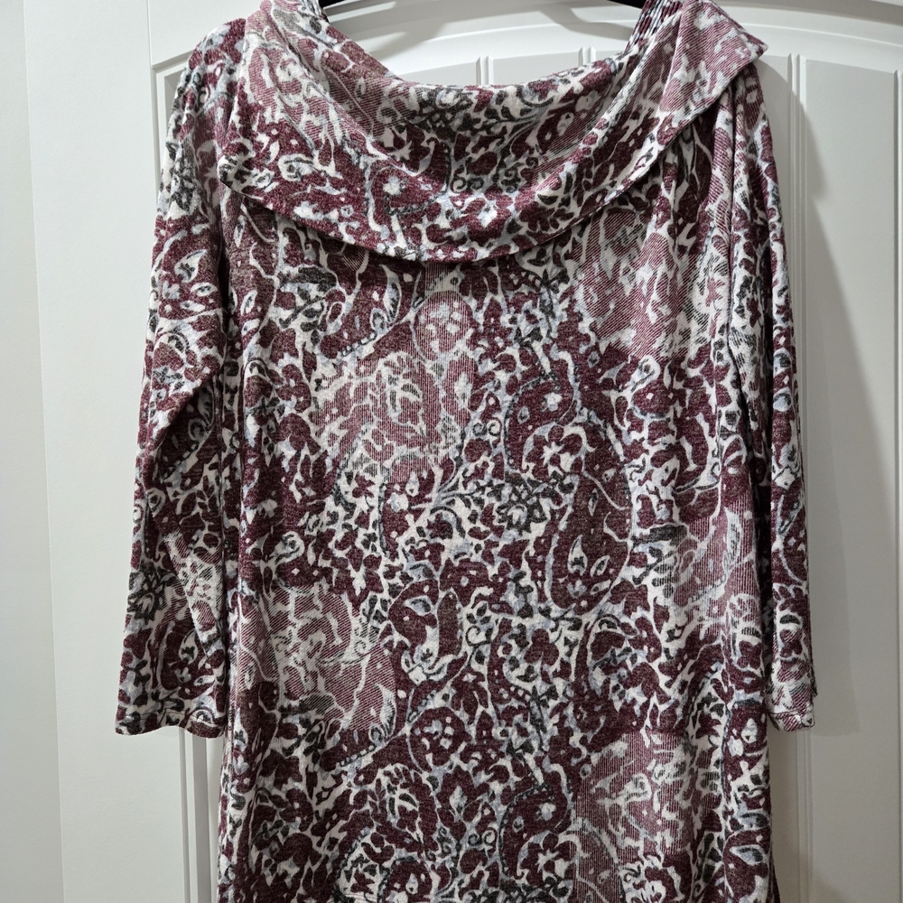 Paisley Cowl Neck Dress